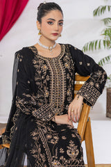 Arzu By Azmeerah Unstitched 3 Piece Hand Emb Chiffon Collection'2025-AZM-AR-01-Meshki