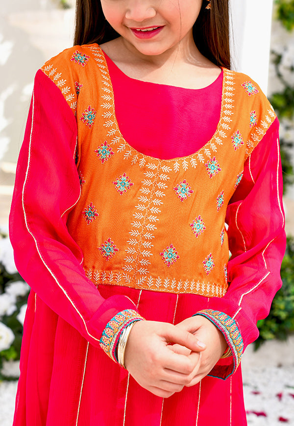 Modest Stitched 3 Piece Kids Formals Collection'2024-Aarzu