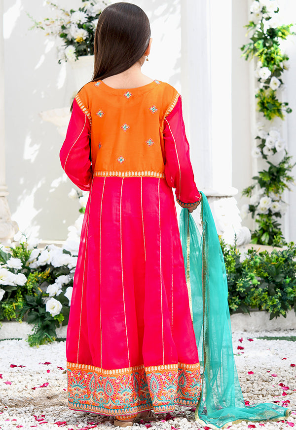 Modest Stitched 3 Piece Kids Formals Collection'2024-Aarzu