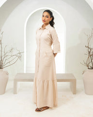 Zauk Stitched 1 Piece Collection-Bisque Fawn