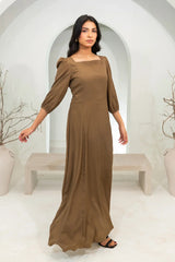 Zauk Khaki Long Dress