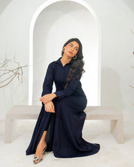 Zauk Stitched 1 Piece Collection-French Navy