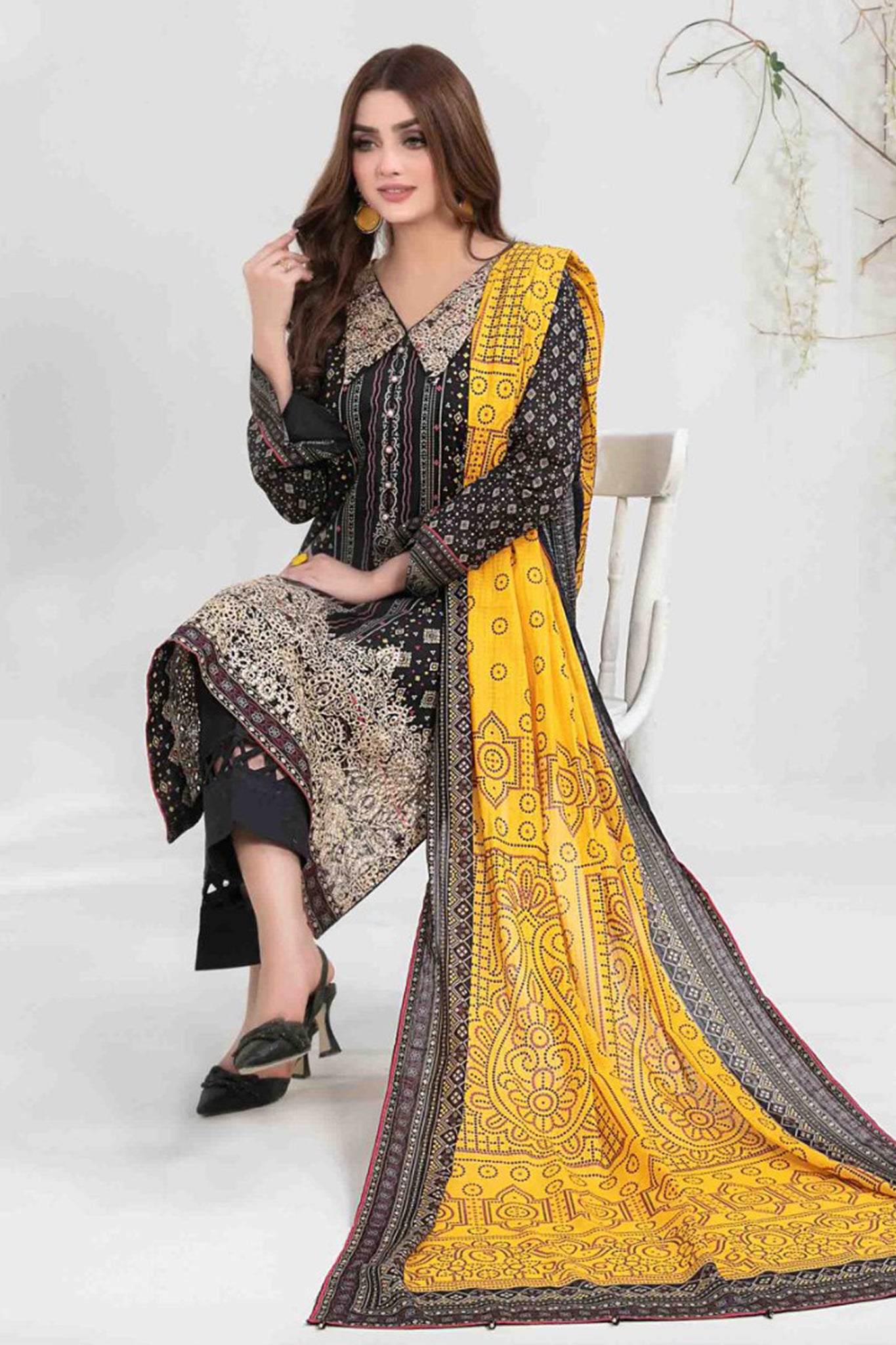 Afsara By Tawakkal Unstitched 3 Piece Digital Lawn Collection'2024-D-9383