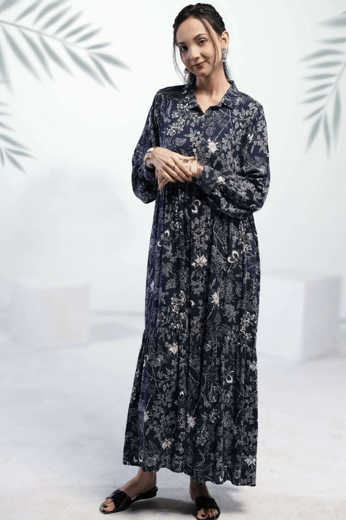 Ahlam Charcoal Couture Frock Collection'2024