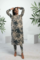 Ahlam 2pc Stitched-Forest Co-ord set Collection'2024