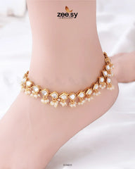 Anaika Anklet Golden white - Zeesy Jewellery