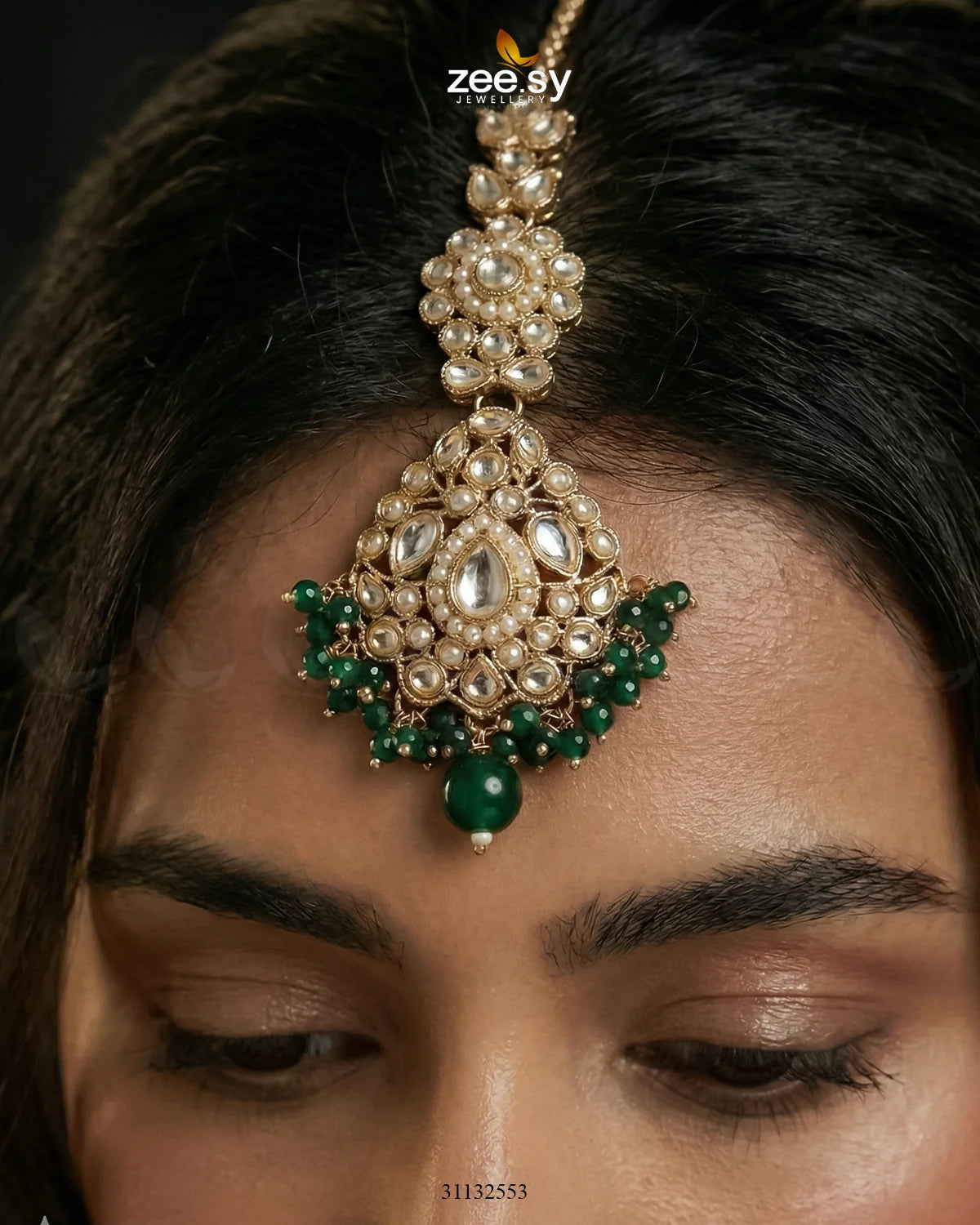 Anarkali Faux Pearl Bridal Set - Zeesy Jewellery