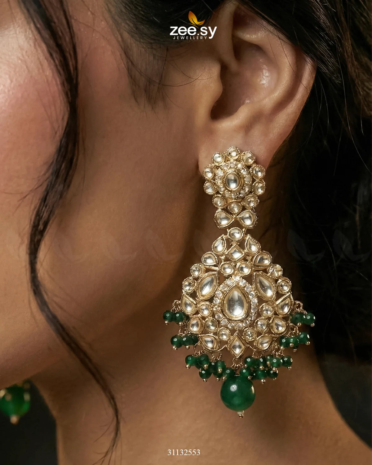 Anarkali Faux Pearl Bridal Set - Zeesy Jewellery