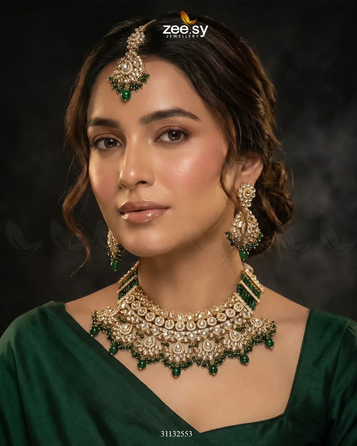 Anarkali Faux Pearl Bridal Set - Zeesy Jewellery