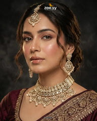 Anarkali Faux Pearl Bridal Set - Zeesy Jewellery
