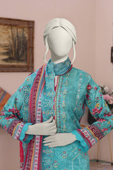 Almeerah Unstitched 3 Piece Emb Cutwork Lawn Vol-04 Collection'2025-Aqua Mint Breeze