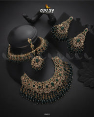 Aristocratic Bridal Set Green - Zeesy Jewellery