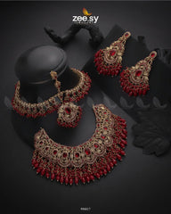 Aristocratic Bridal Set Red - Zeesy Jewellery
