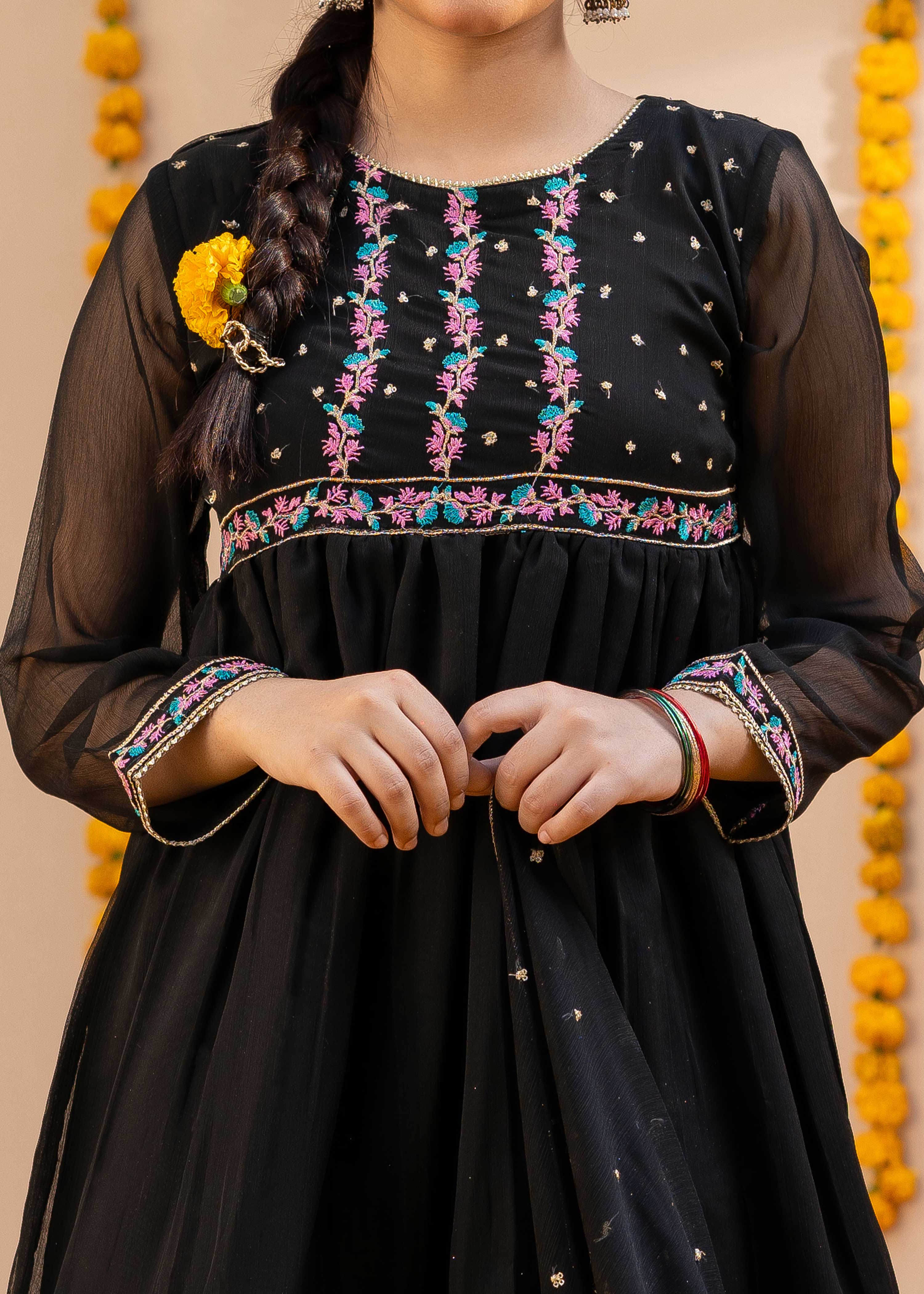 Modest Stitched 3 Piece Kids Formals Collection'2024-Meher