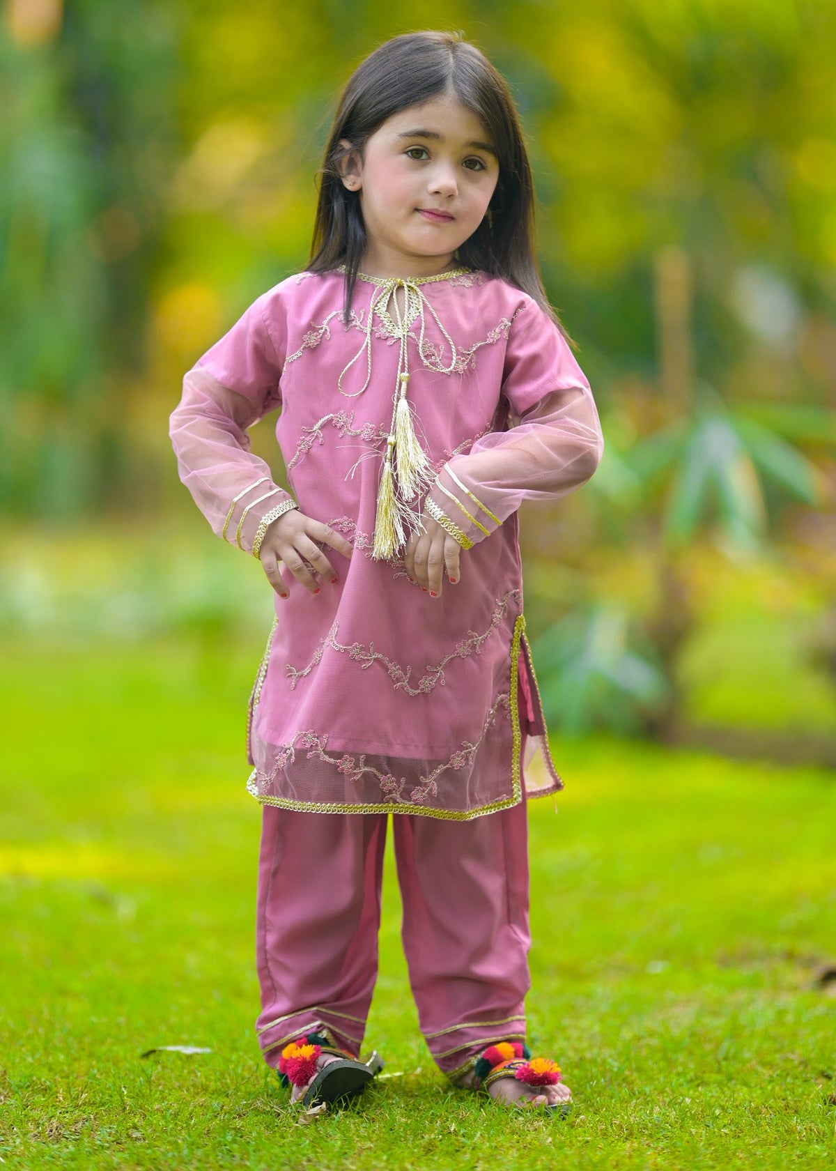 Little Girls By Modest Stitched 3 Piece Festive Collection'2024-Noor