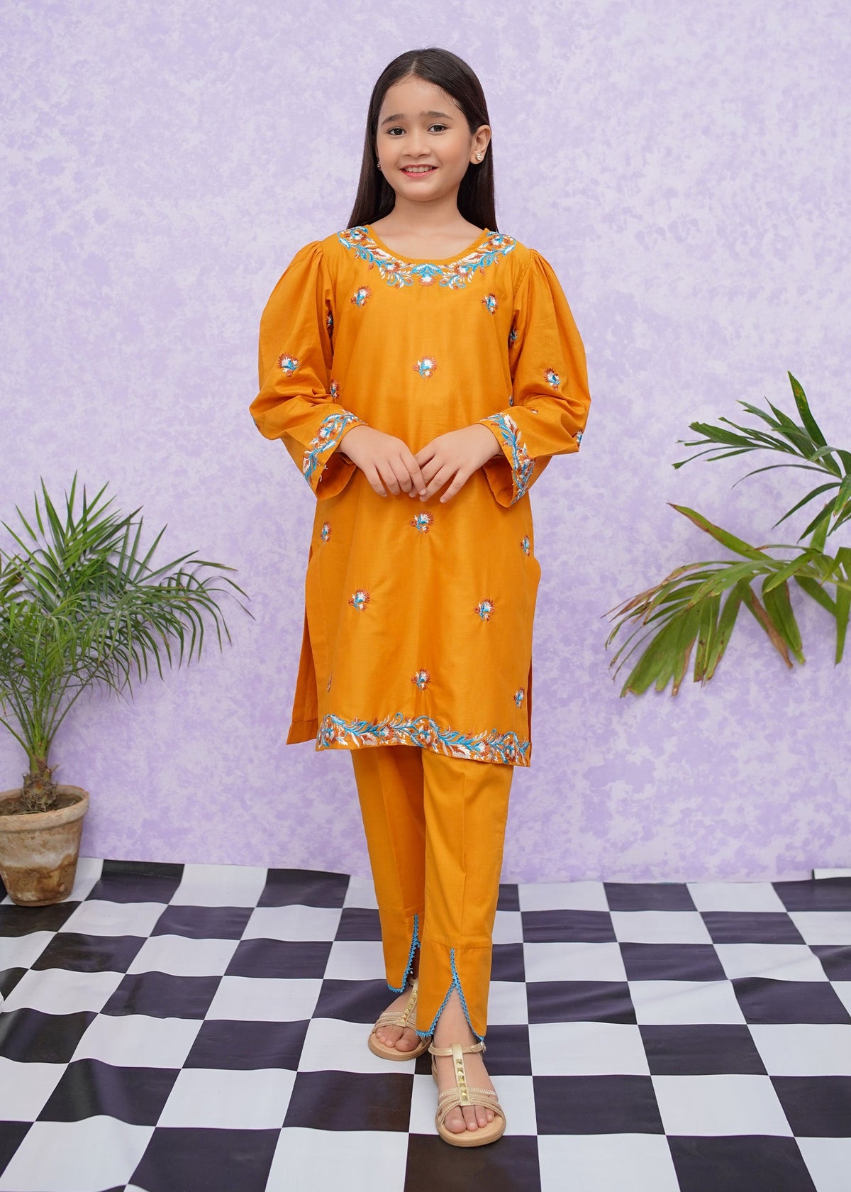 Modest Stitched 2 Piece Emb Cotton Collection'2024-D-8485