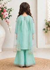 Modest Stitched 3 Piece Festive Formals Suit-11290-Blu