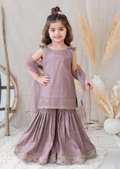 Modest Stitched 3 Piece Festive Formals Suit-11090-Prpl