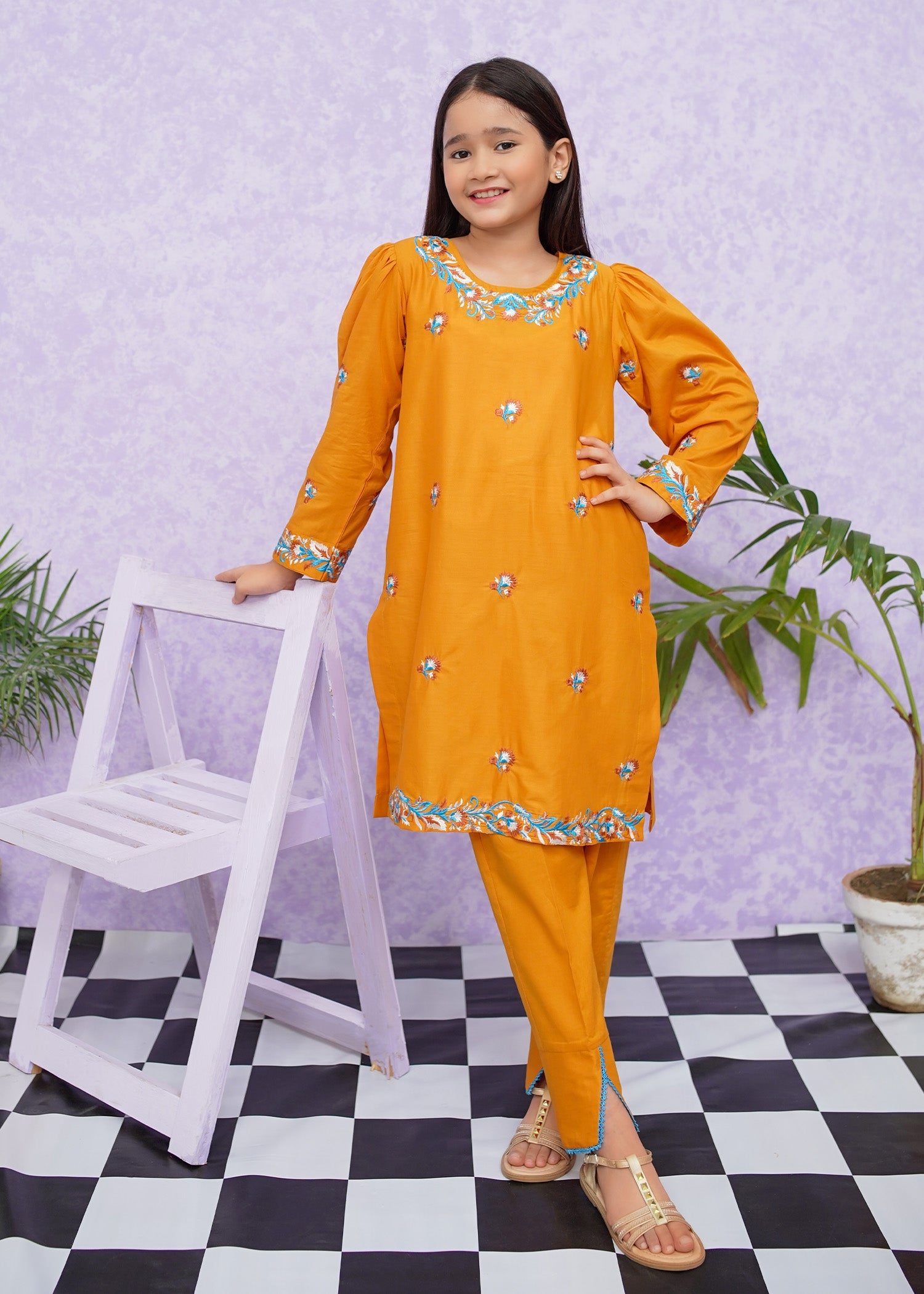 Modest Stitched 2 Piece Emb Cotton Collection'2024-D-8485