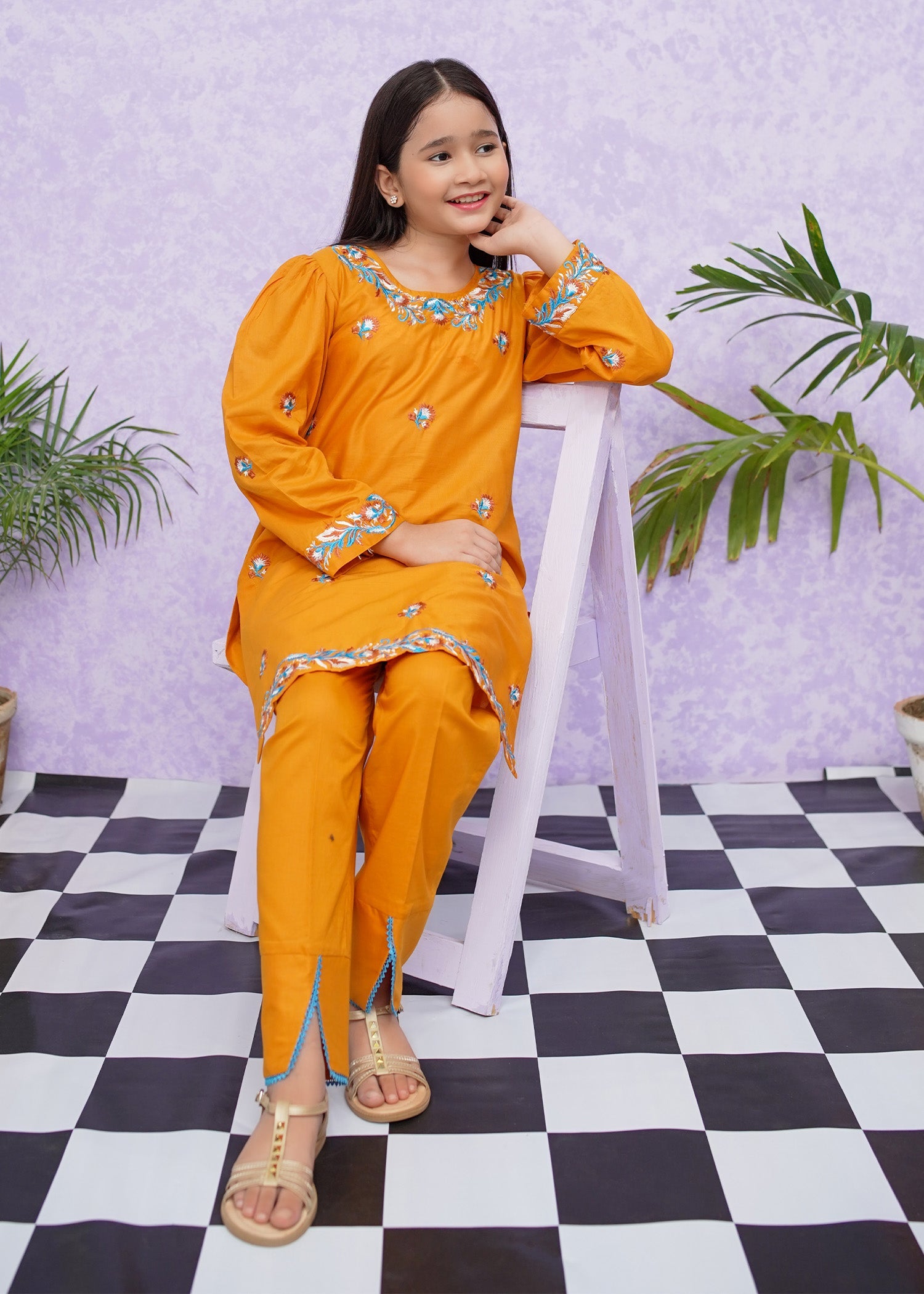 Modest Stitched 2 Piece Emb Cotton Collection'2024-D-8485