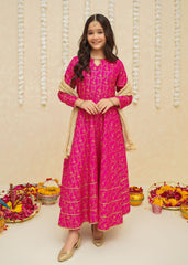 Gulzar By Modest Stitched 3 Piece Formals Collection'2025-8915-Pink Frock