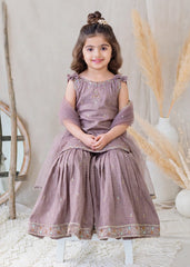 Modest Stitched 3 Piece Festive Formals Suit-11090-Prpl