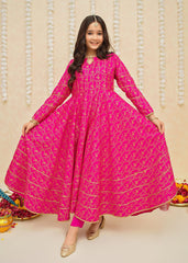 Gulzar By Modest Stitched 3 Piece Formals Collection'2025-8915-Pink Frock