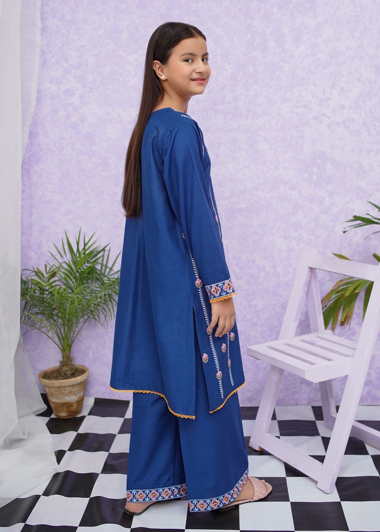 Modest Stitched 2 Piece Emb Cotton Collection'2024-D-8495