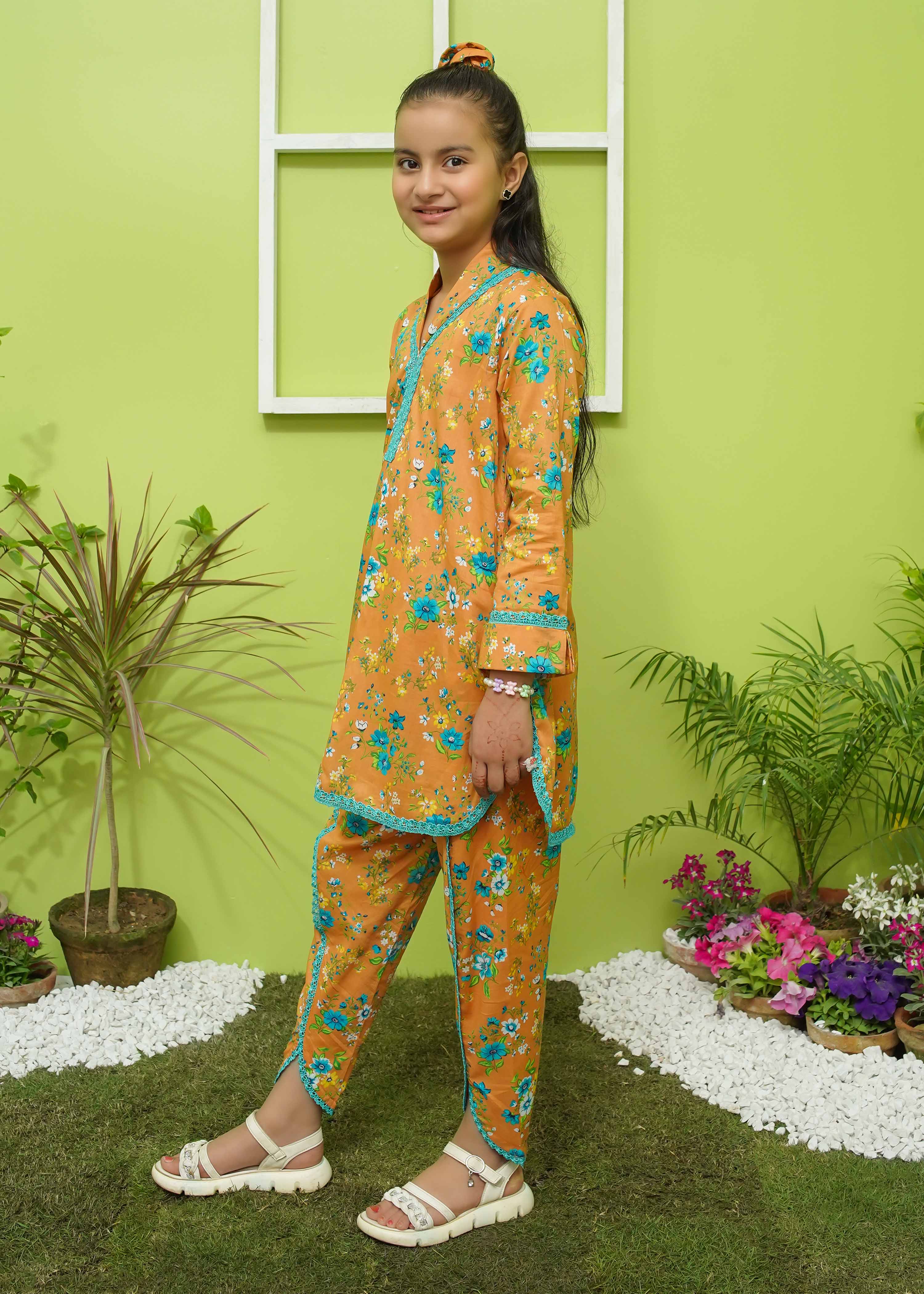 Modest Stitched Summer Kids Collection'2024-Floral Arch