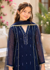 Modest Stitched 3 Piece Festive Formals Suit-11115-Blu