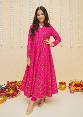 Gulzar By Modest Stitched 3 Piece Formals Collection'2025-8915-Pink Frock