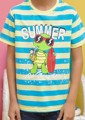 Modest Stitched Summer Kids Collection'2024-Turtle Graphic Tee