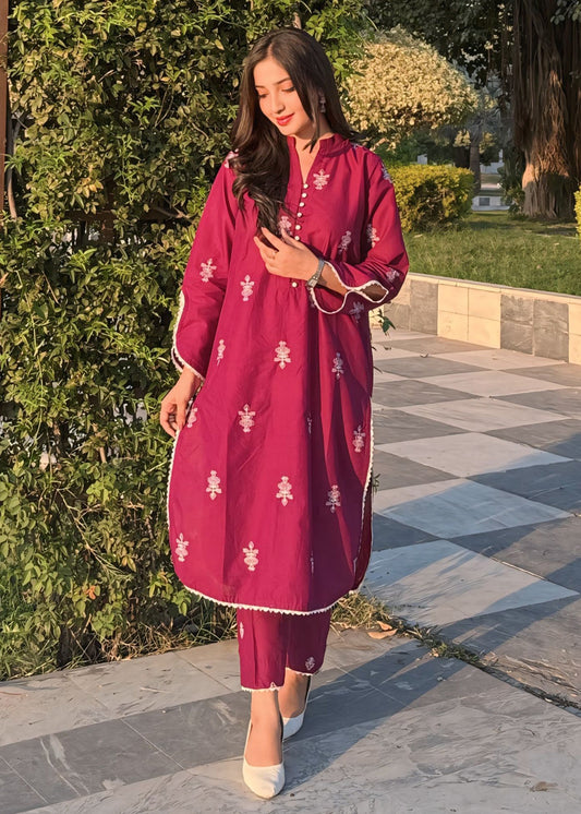 Modest West Stitched 2 Piece Festive Collection-Myra