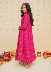 Gulzar By Modest Stitched 3 Piece Formals Collection'2025-8915-Pink Frock