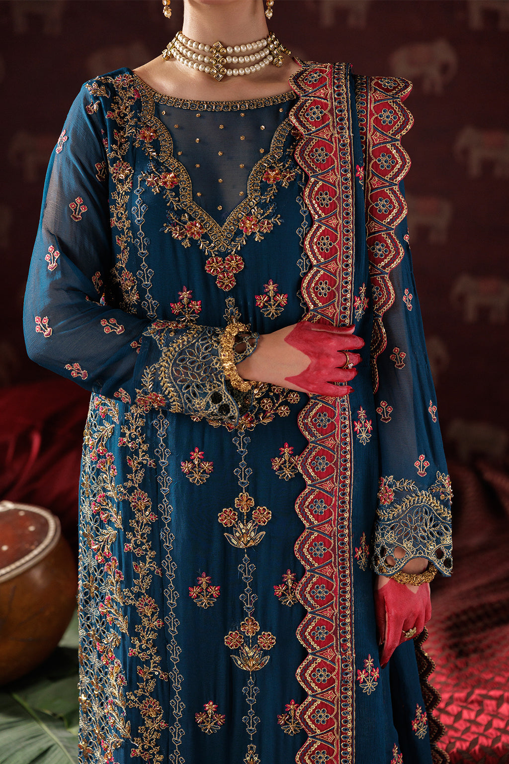 Panache By Meeral Official Unstitched 3 Piece Luxury Chiffon Formals Collection'2025-D-04