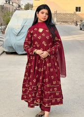 Modest West Stitched 3 Piece Festive Collection-Liana