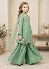 Modest Stitched 3 Piece Festive Formals Suit-11190-Grn