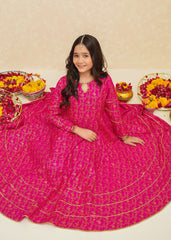 Gulzar By Modest Stitched 3 Piece Formals Collection'2025-8915-Pink Frock