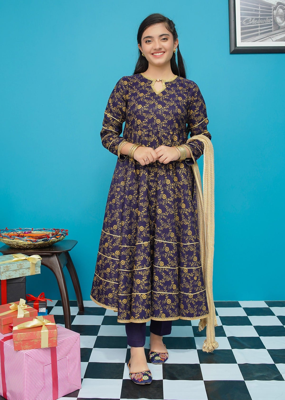 Modest Stitched 3 Piece Kids Festive Formals Edit-02 Collection'2024-Gul Rang