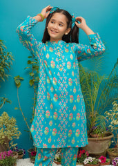 Modest Stitched 2 Piece Spring Summer Collection'2025-Aqua Blossom