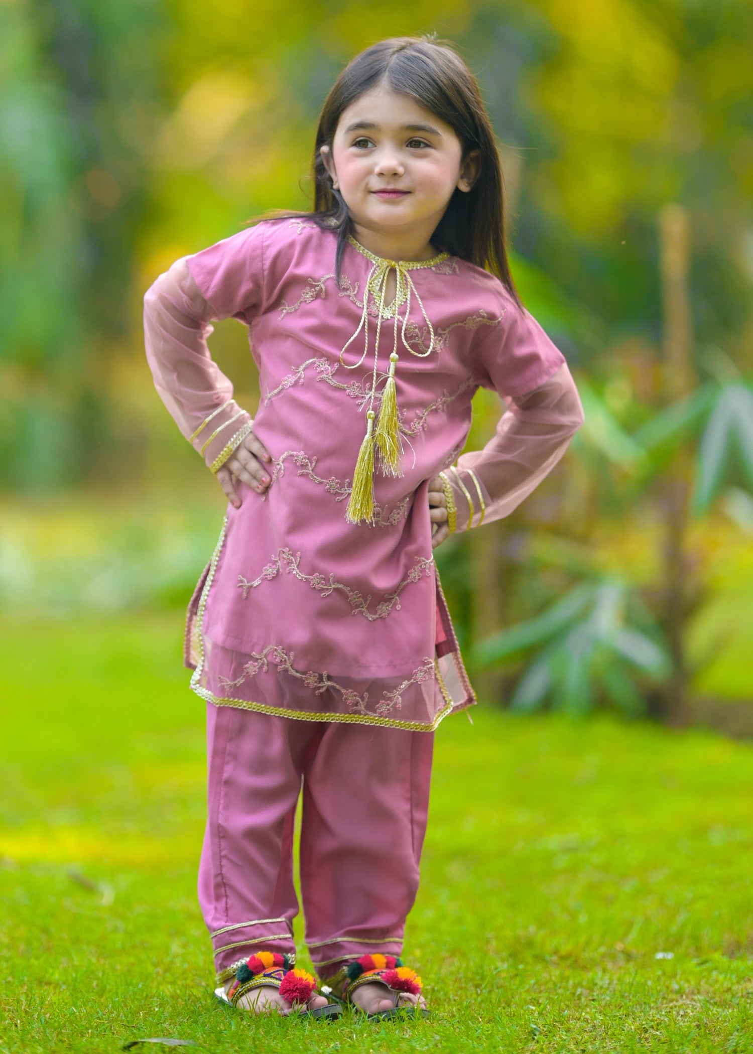 Little Girls By Modest Stitched 3 Piece Festive Collection'2024-Noor