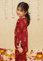 Gulzar By Modest Stitched 3 Piece Formals Collection'2025-8940-Maroon Toddlers