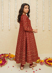 Gulzar By Modest Stitched 3 Piece Formals Collection'2025-8915-Maroon Frock