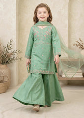 Modest Stitched 3 Piece Festive Formals Suit-11190-Grn