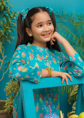 Modest Stitched 2 Piece Spring Summer Collection'2025-Aqua Blossom