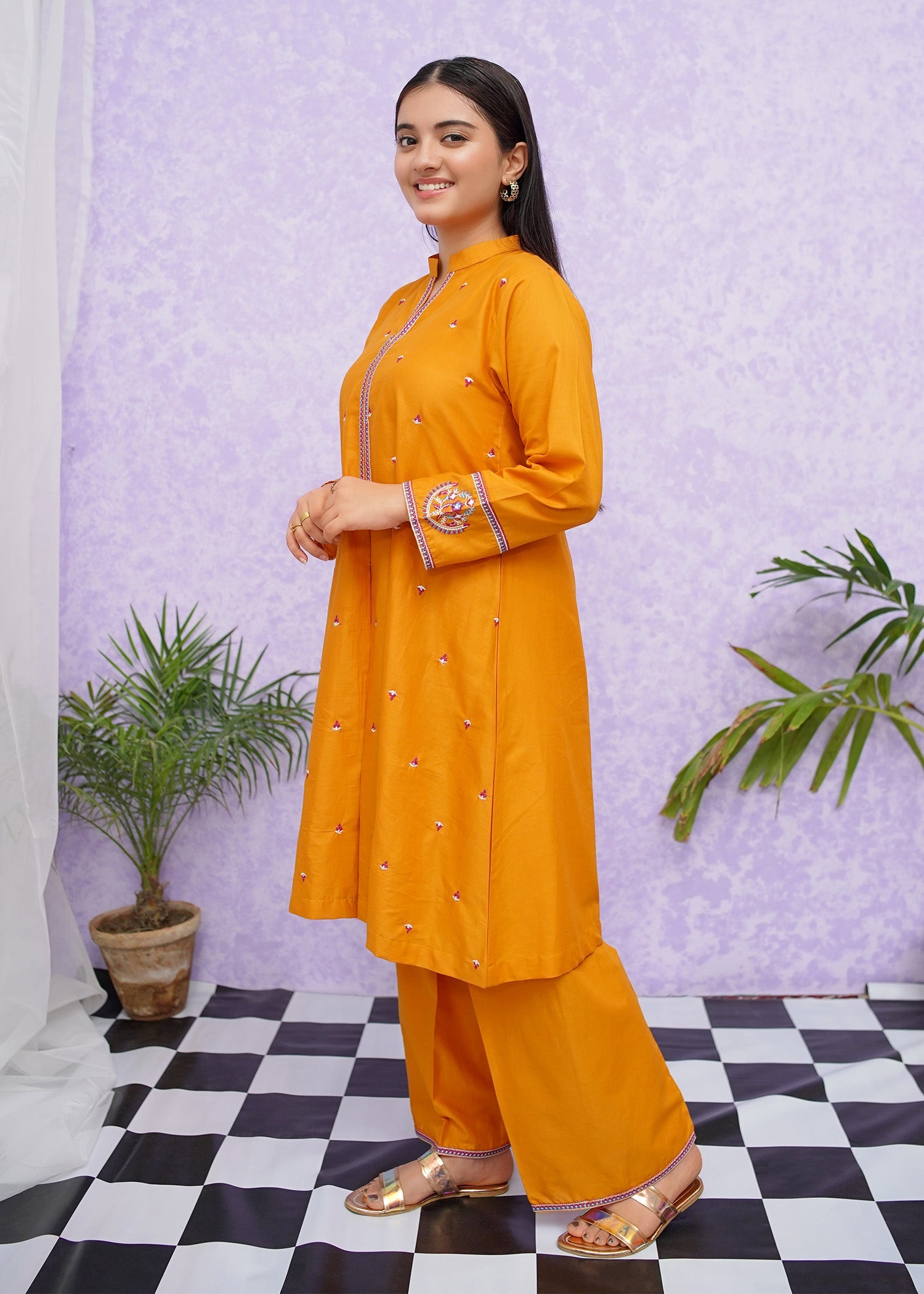 Modest Stitched 2 Piece Emb Cotton Collection'2024-D-8465