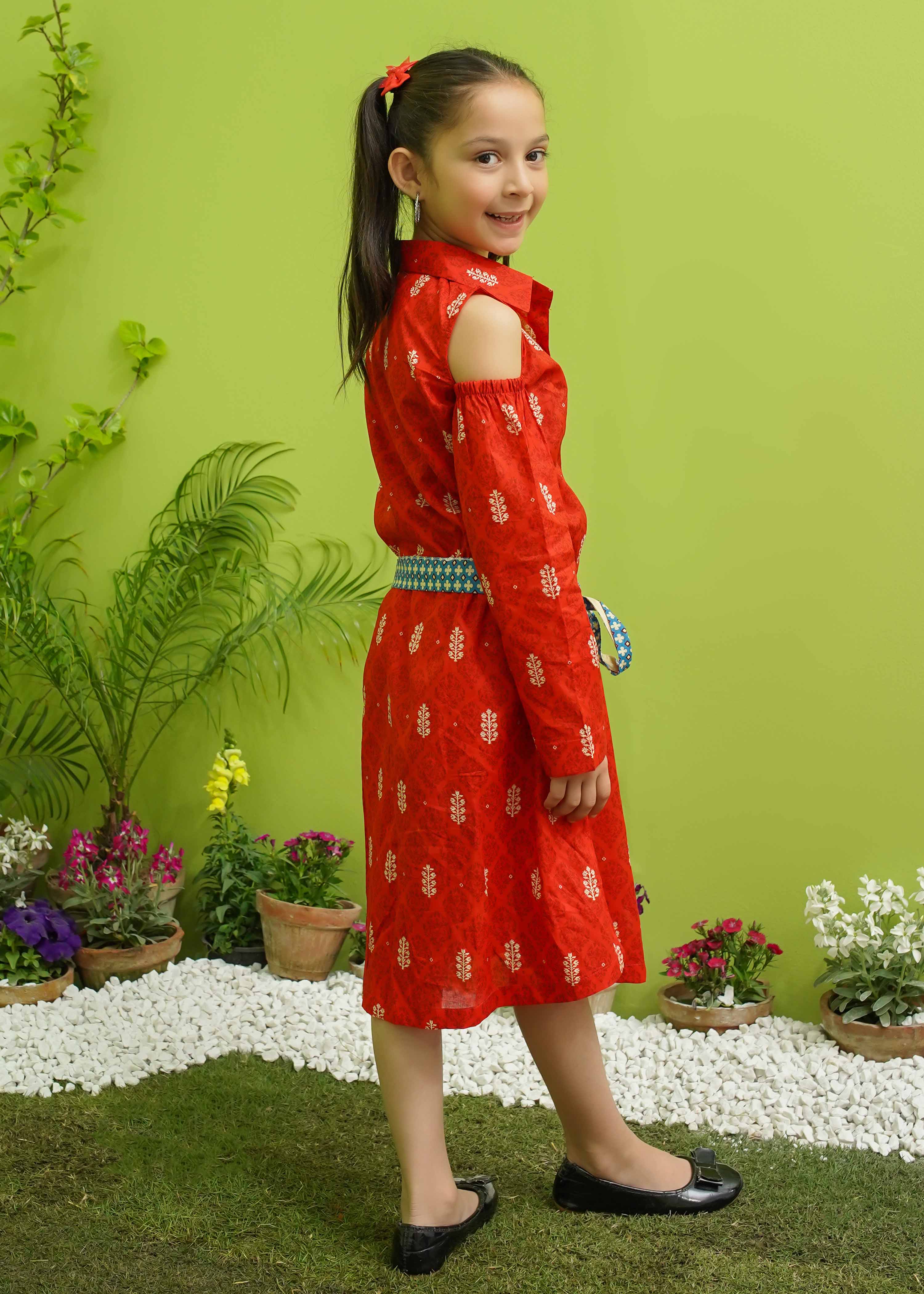 Modest Stitched Summer Kids Collection'2024-Rosy