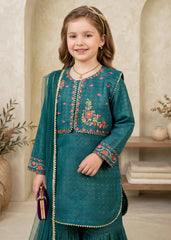 Modest Stitched 3 Piece Festive Formals Suit-11150-Grn