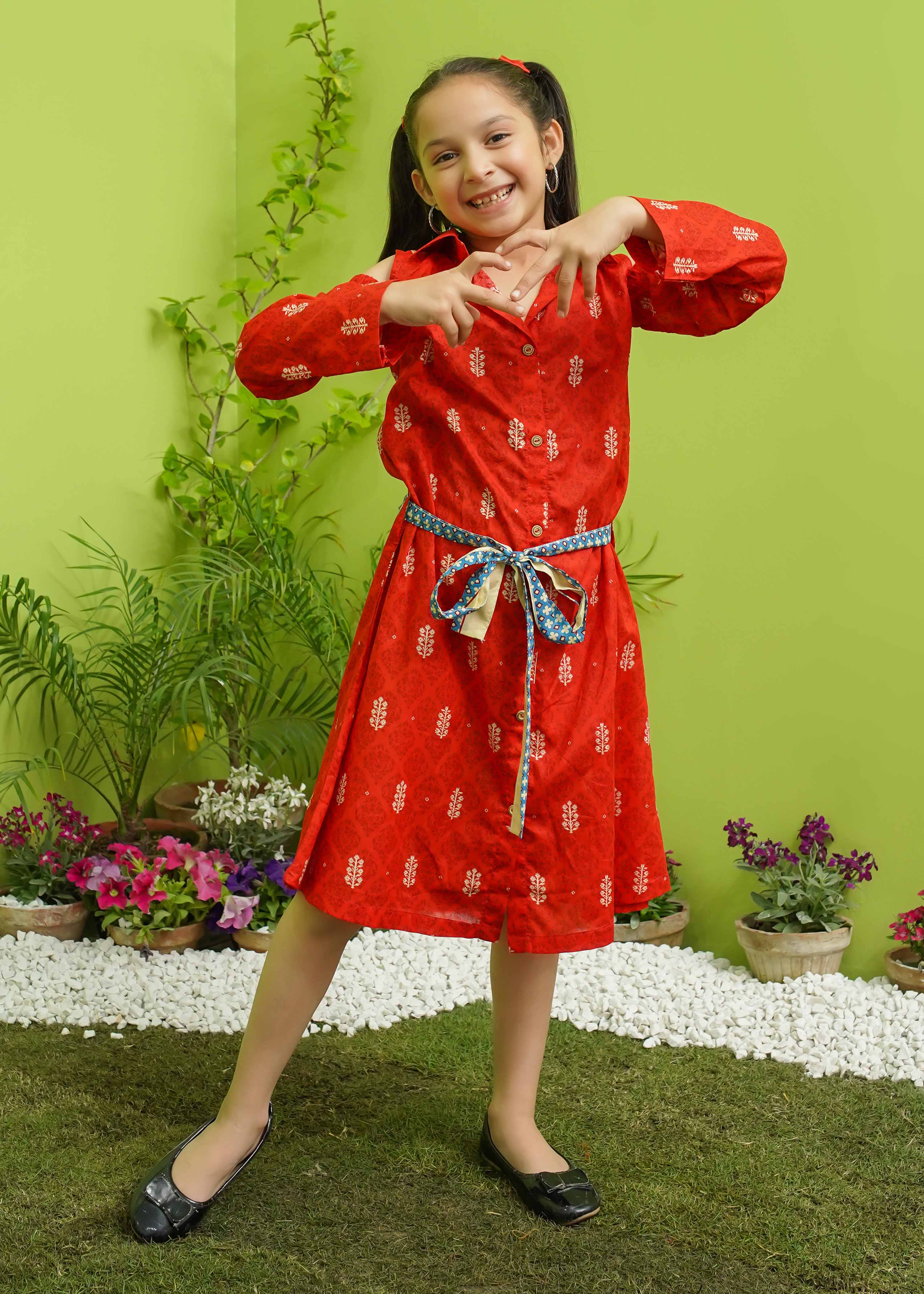 Modest Stitched Summer Kids Collection'2024-Rosy