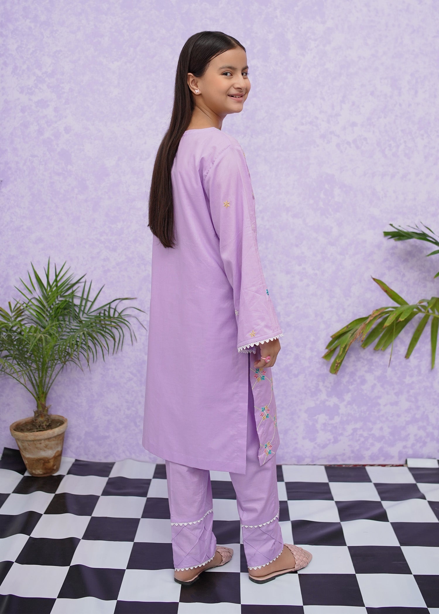 Modest Stitched 2 Piece Emb Cotton Collection'2024-D-8535